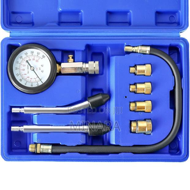8 Pcs, Petrol Engine Cylinder Compression Test Kit