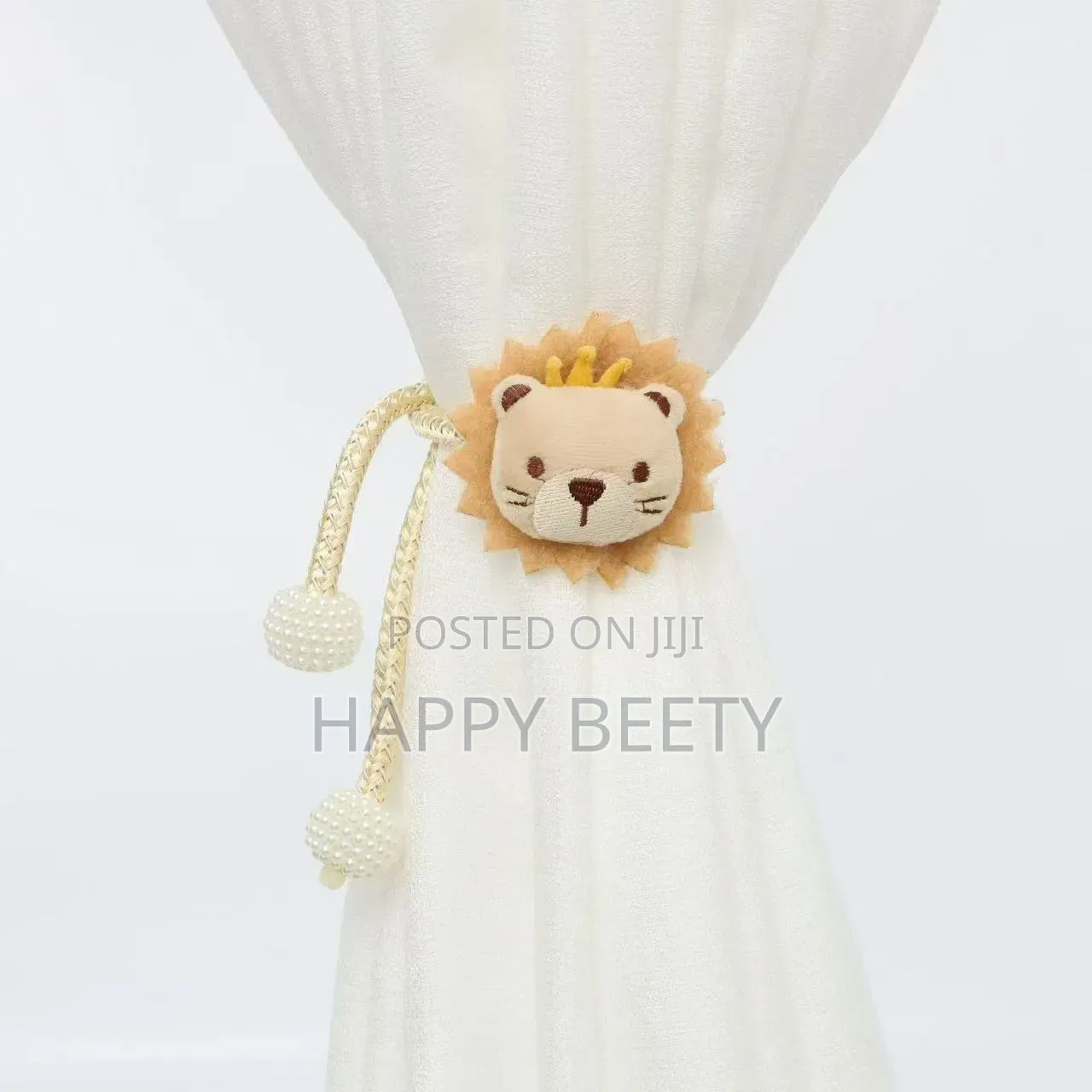 *2pc Cartoon Bear Curtain 3d Cute Window Curtain Buckles Bear-Shape