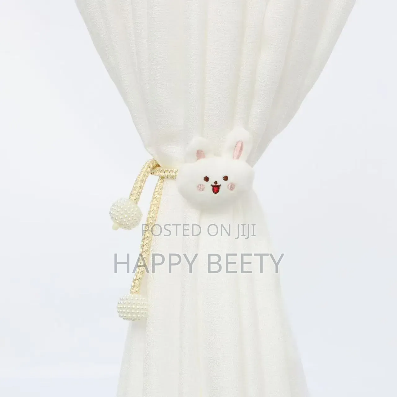*2pc Cartoon Bear Curtain 3d Cute Window Curtain Buckles Bear-Shape