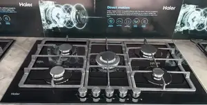 Haier 5-Burner Built-in Gas Hob (Hob-S775b) – 75cm Black Glass