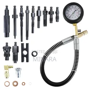 17 Pcs, Diesel Engine Compression Tester, Cylinder Pressure Tool Kit