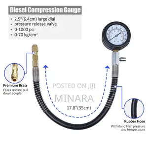 17 Pcs, Diesel Engine Compression Tester, Cylinder Pressure Tool Kit