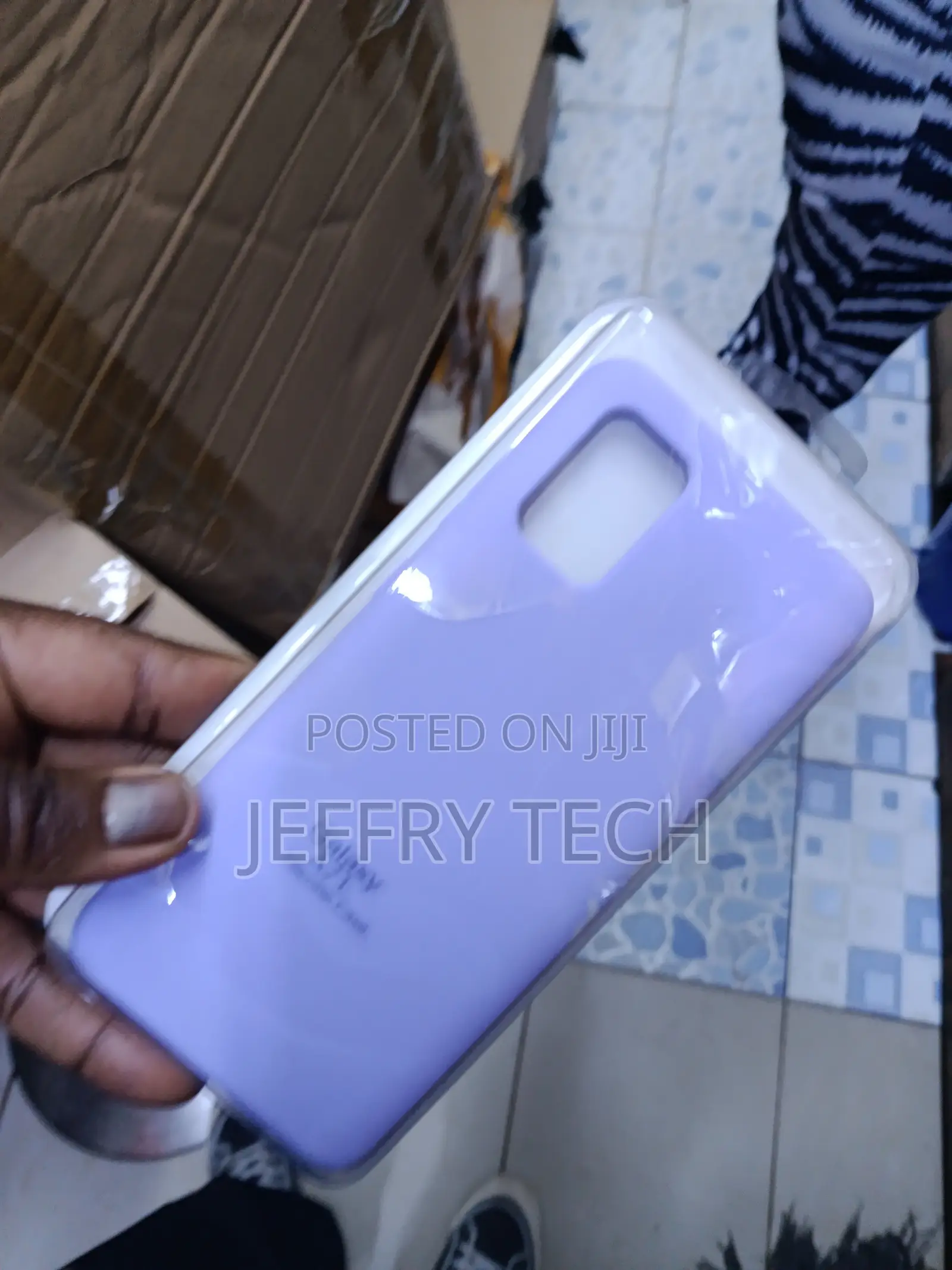 Purple Silicone Case Designed for a Samsung Galaxy A71 Smartphone