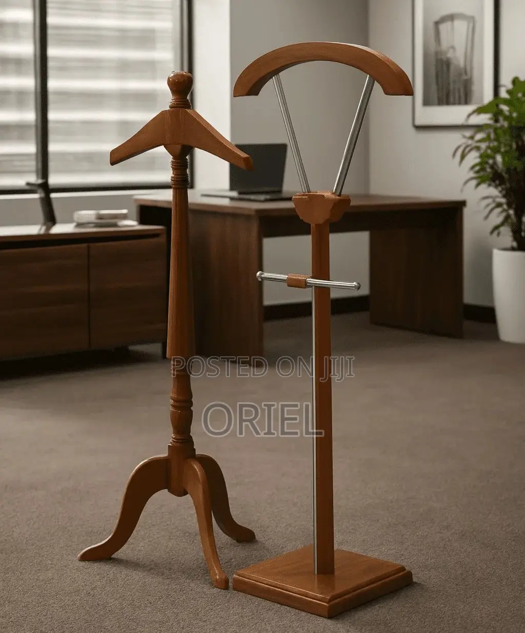Office Coat Hanger : Classic Mahogany Office Coat Hanger