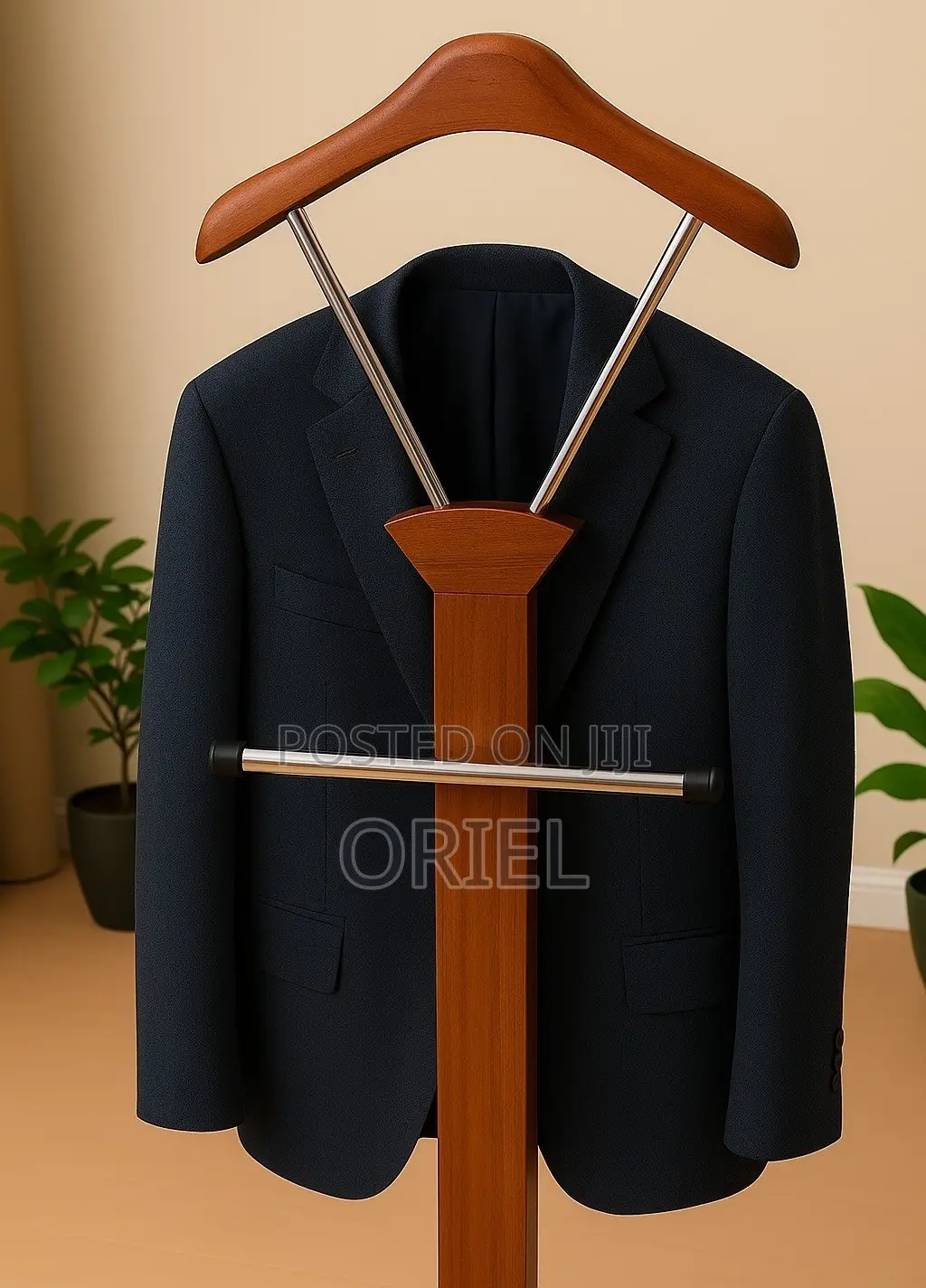 Office Coat Hanger : Classic Mahogany Office Coat Hanger
