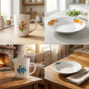 Floral Cups 6 PCS and Plates 6 PCS