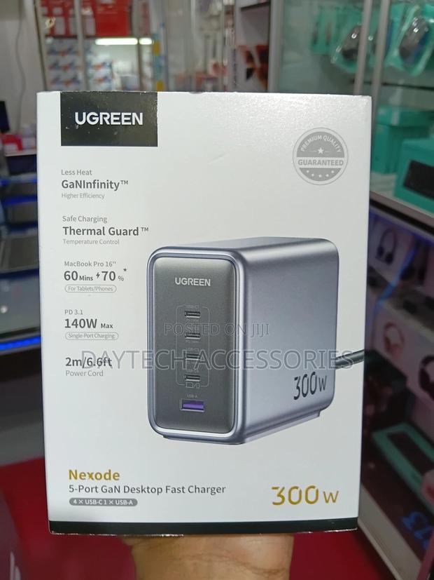This Is a Ugreen Nexode 300w 5-Port Gan Desktop Fast Charger.