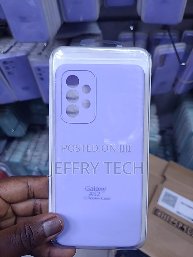 Lavender Purple Liquid Silicone Case for the Samsung Galaxy A52.