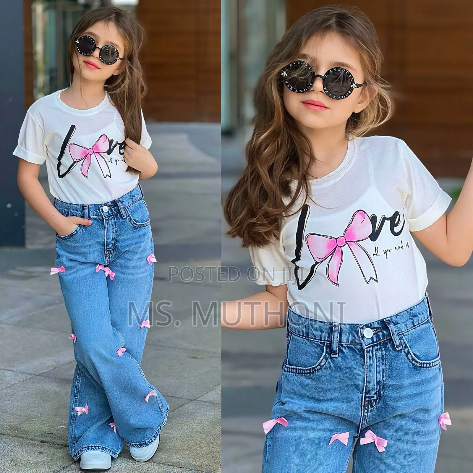 3-9 Yrs Girls Two Piece Denim Set