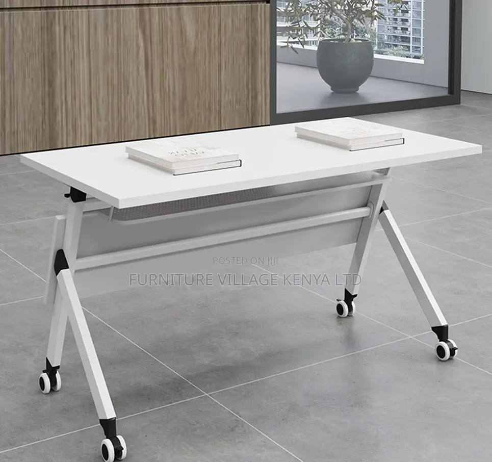 Office Table;1.2 Meter Foldable Training Table White