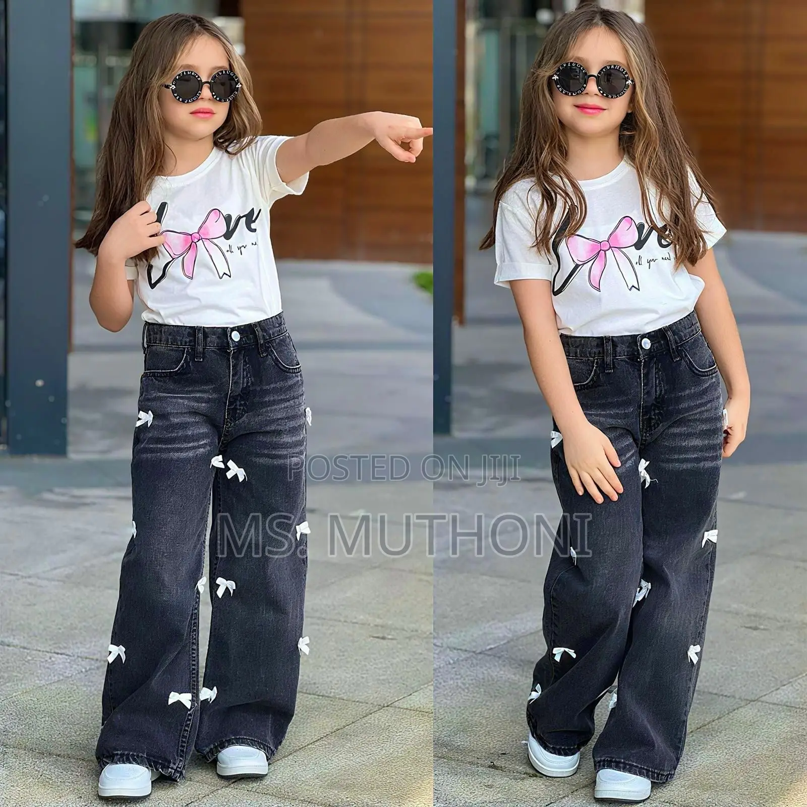 3-9 Yrs Girls Two Piece Denim Set