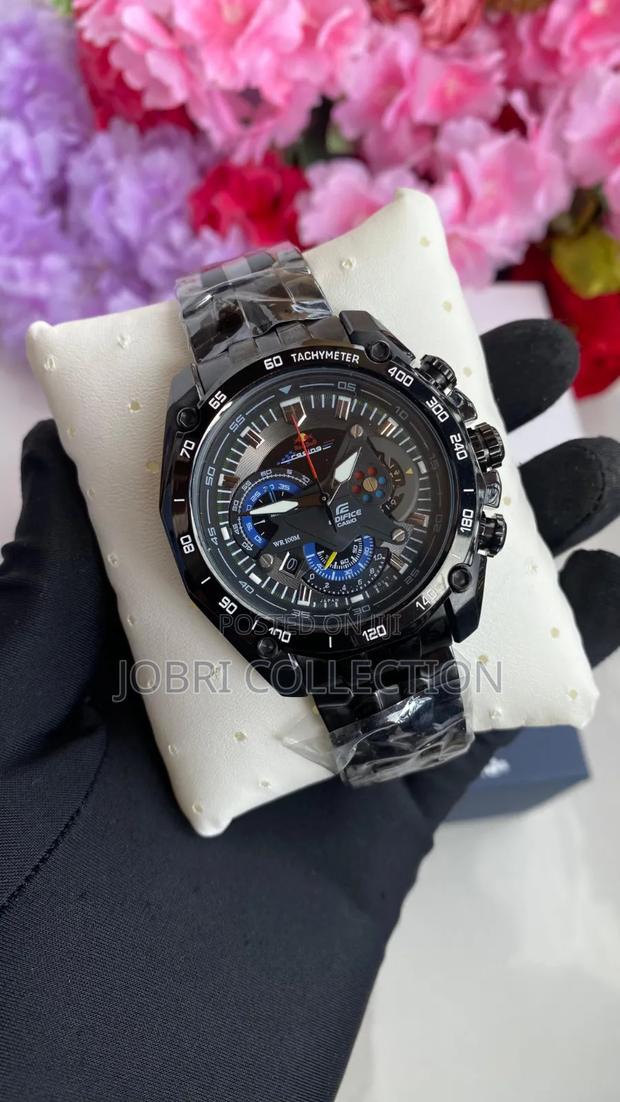 Black Strap Casio Edifice Chronograph Wrist Watch - thumbnail 2