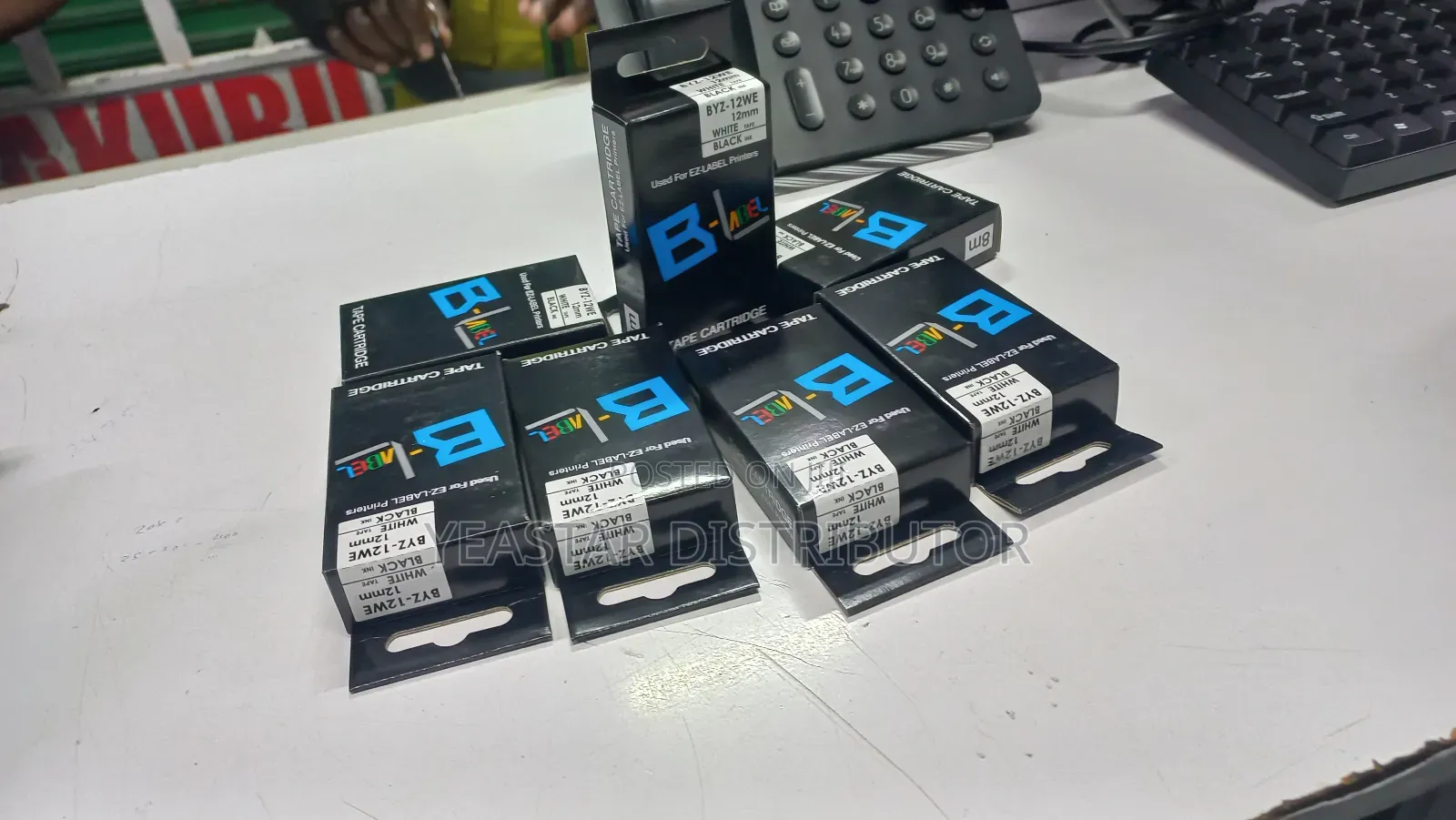 Casio Lable Printer Catriage 12mm B-Label Byz-12we Tape Cartridge,