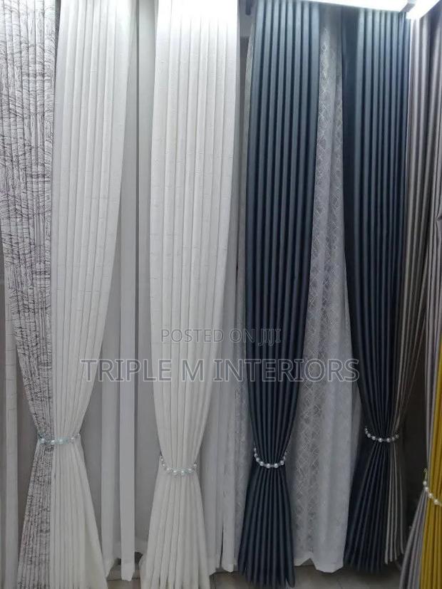 Deluxe Home Fabric Curtain Set