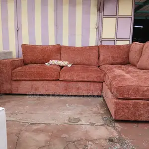 6 Seater Warm Rust L-Shaped Comfort