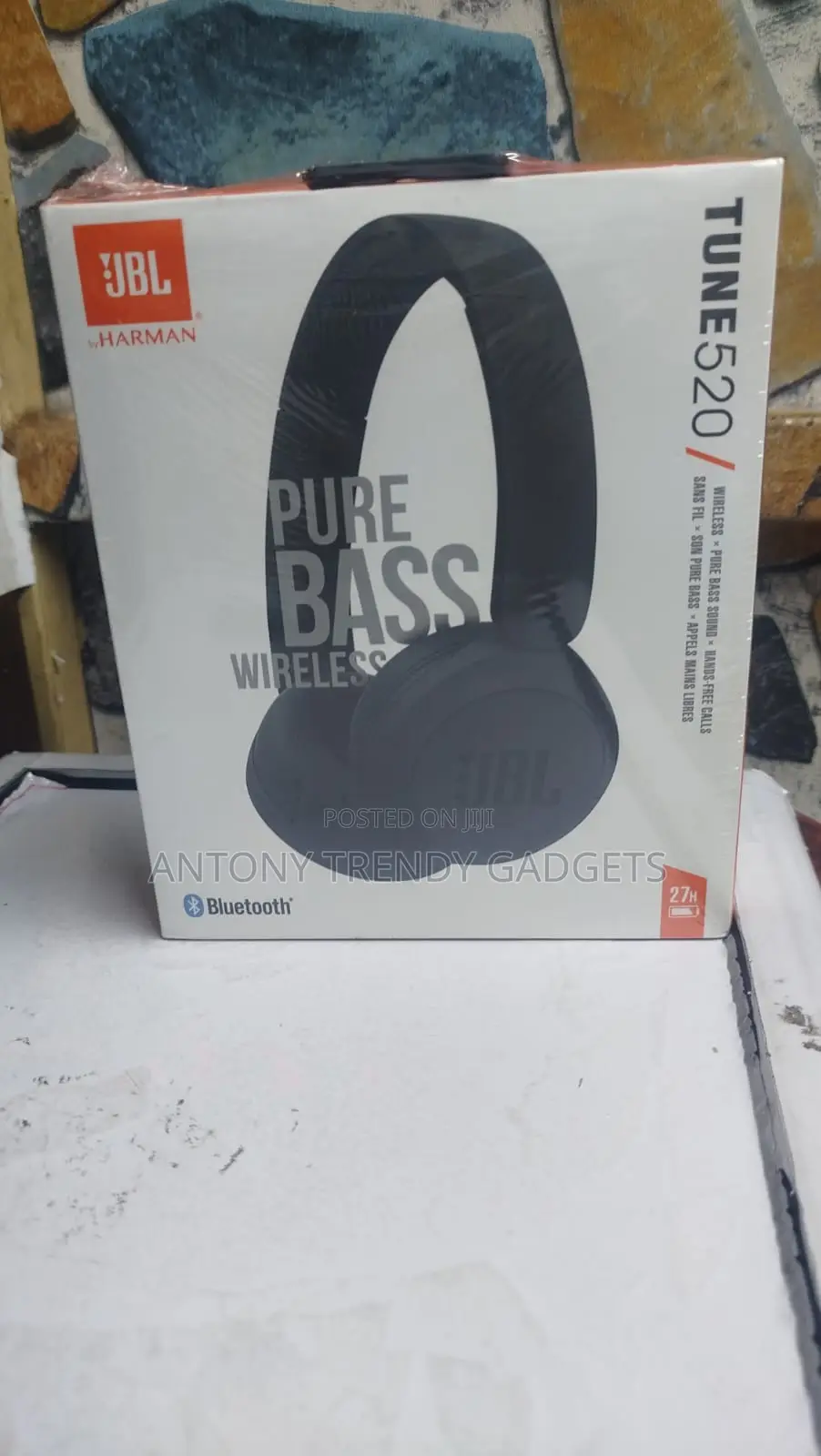 JBL Tune 520 Wireless Headphones, JBL Pure Bass Sound