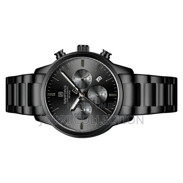 Black Straps Naviforce Chronograph Gents Wrist Watch - thumbnail 3