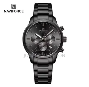 Black Straps Naviforce Chronograph Gents Wrist Watch