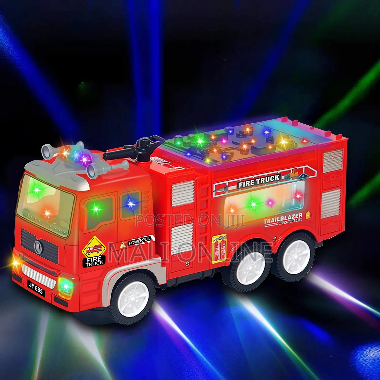 Electric Fire Truck Toy for Kids Rescue Vehicle With Lights Siren