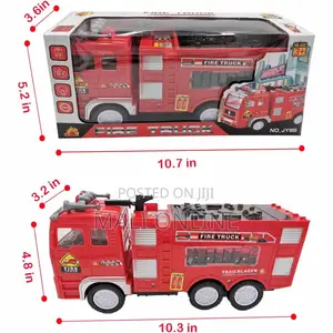 Electric Fire Truck Toy for Kids Rescue Vehicle With Lights Siren