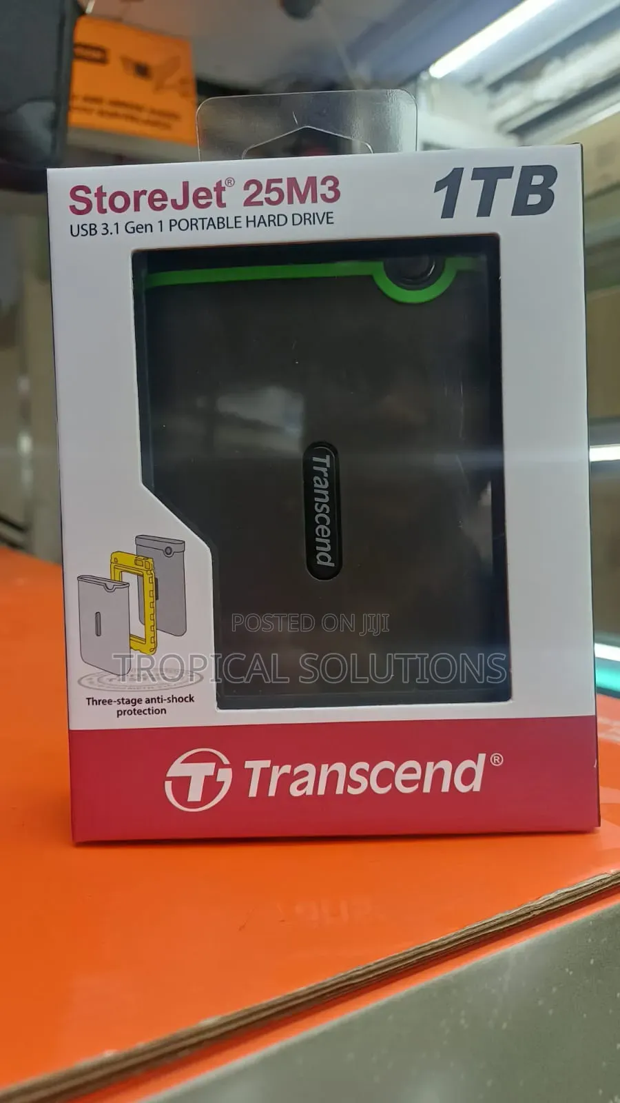 Transcend 1tb Storejet 25m3 Portable HDD