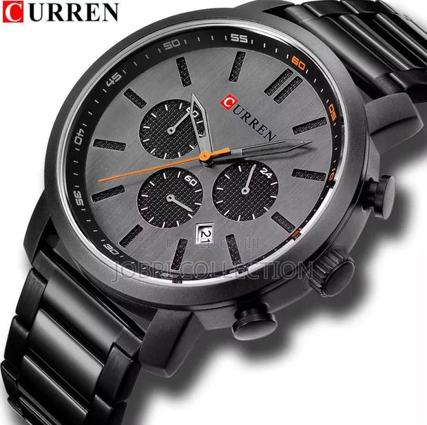 Curren Full Chronograph Black Wrist Watch