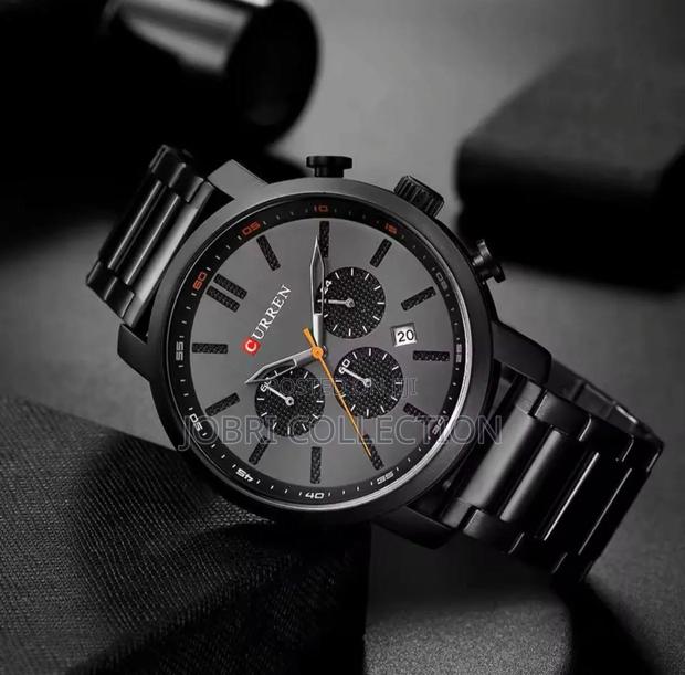 Curren Full Chronograph Black Wrist Watch - thumbnail 4