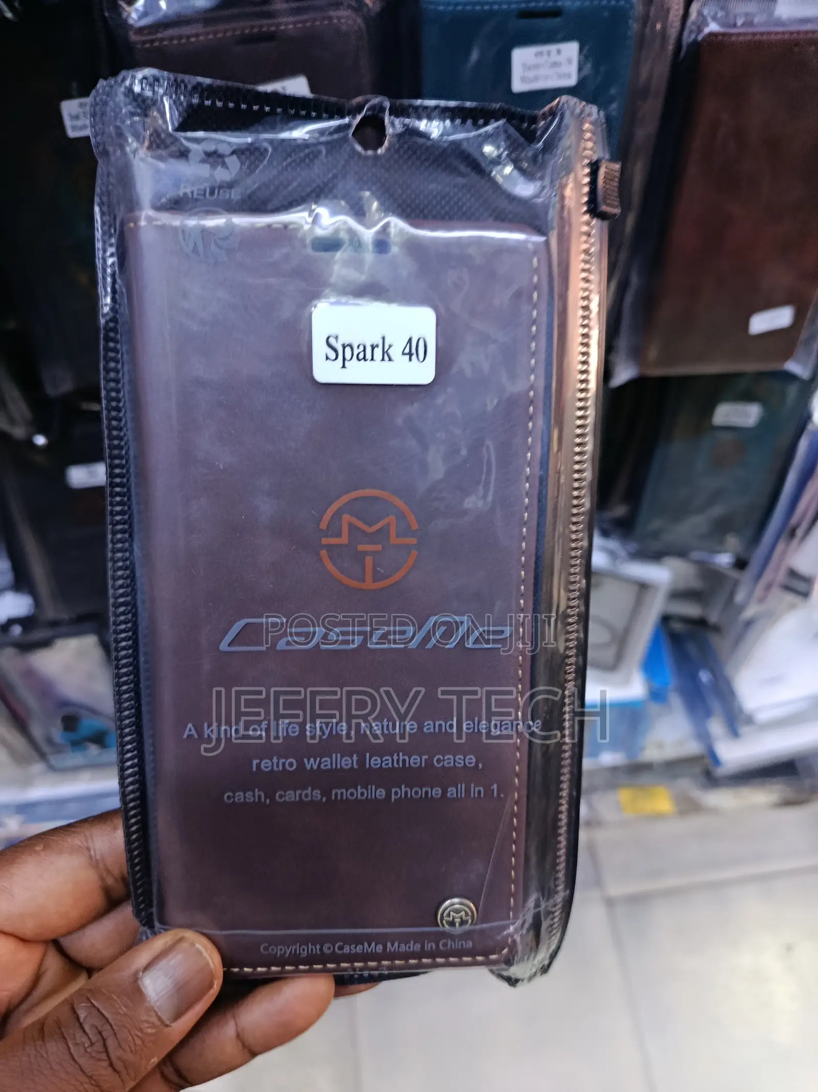 Caseme Retro Wallet Leather Case Designed for the Tecno Spark 40