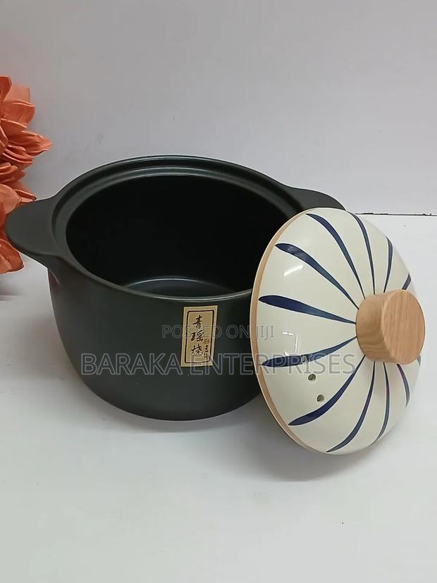 Ceramic Casserole Cooking Pot With Lid - thumbnail 3