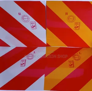 2pc Pack Red White/Yellow Short Chevron Boot Warningreflectors