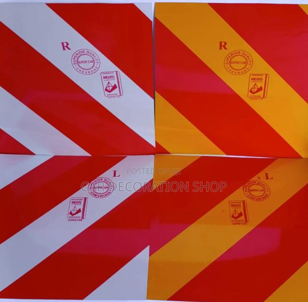 2pc Pack Red White/Yellow Short Chevron Boot Warningreflectors