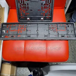 2pc New Generation Carbon Fiber Finish Design Number Plates