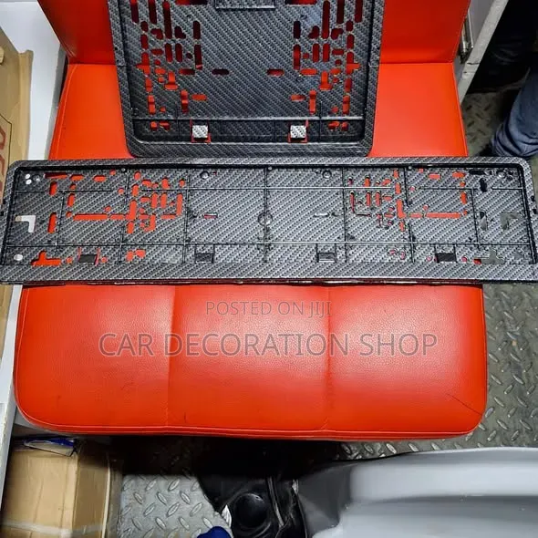 2pc New Generation Carbon Fiber Finish Design Number Plates