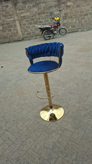 Blue and Gold Adjastable Barstool