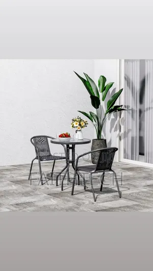 "Transform Your Outdoor Space With Our Stylish 2 Chairs 1 Table Set.