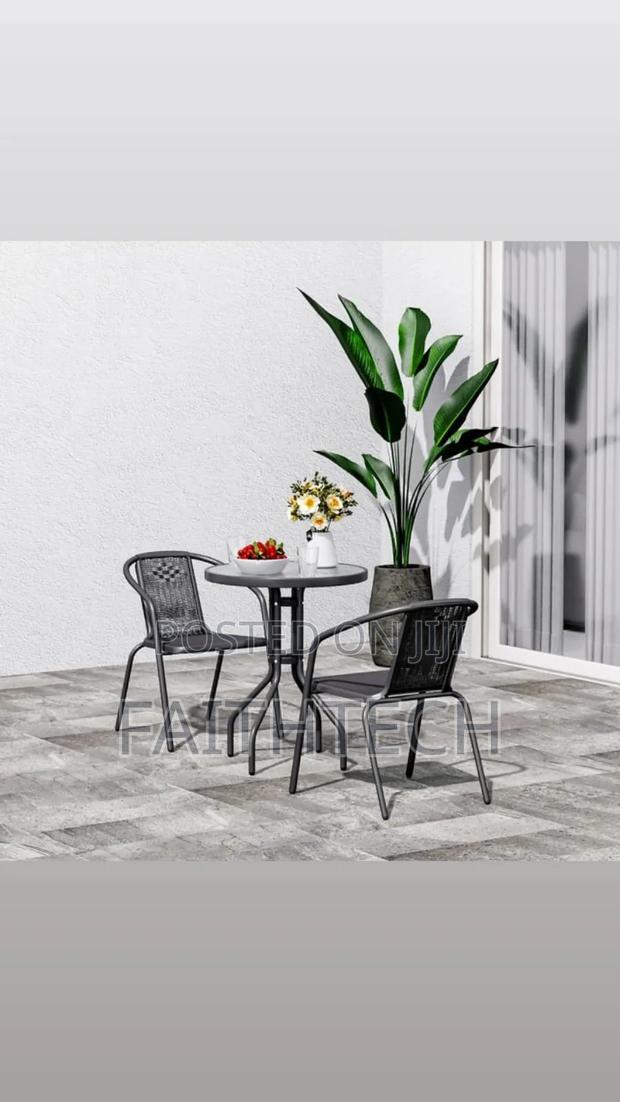 "Transform Your Outdoor Space With Our Stylish 2 Chairs 1 Table Set.
