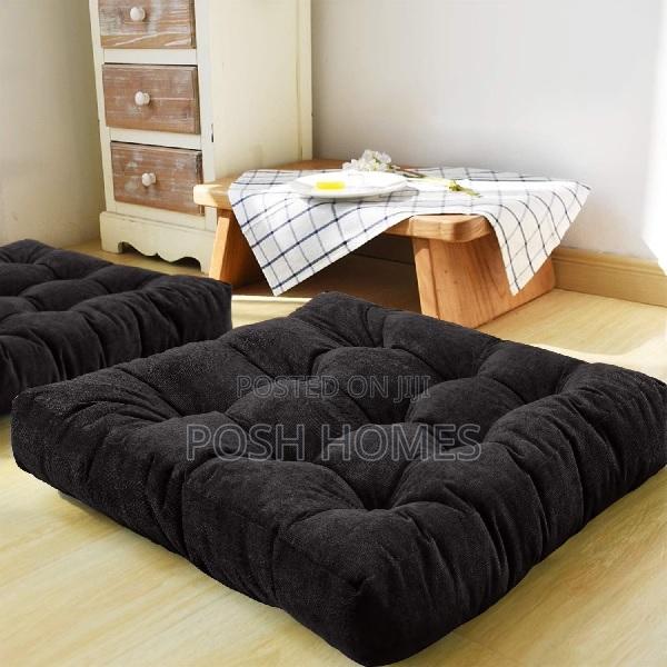 Black Floor Pillows Square