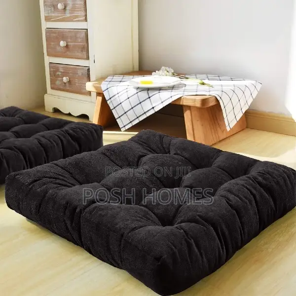 Black Floor Pillows Square
