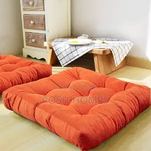 Orange Square Floor Pillows