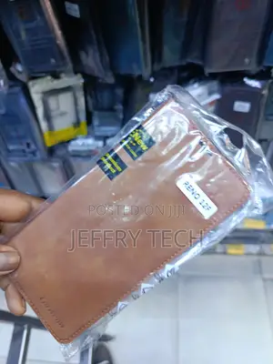 Brown Flip Wallet Case Specifically Designed for the Oppo Reno 12f.