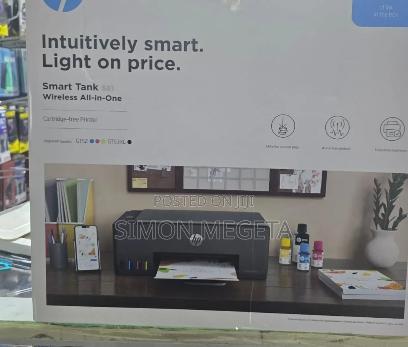 Hp 580/581 Smart Tank Wireless;Print,Copy And Scan Wifi Printer