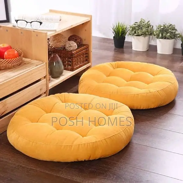 Lunar Yellow Floor Pillows