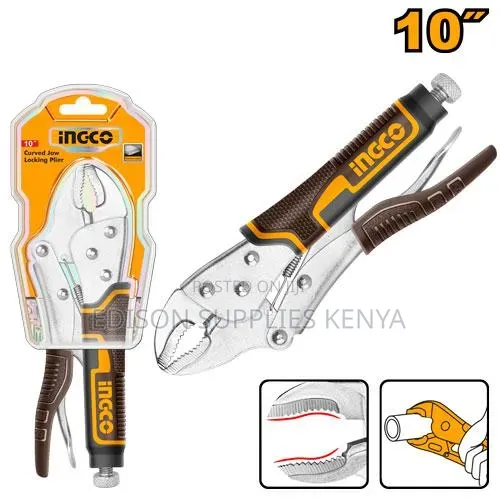 Curved Jaw Locking Pliers Ingco 10" Vise Vice Grip Plier Heavy Duty