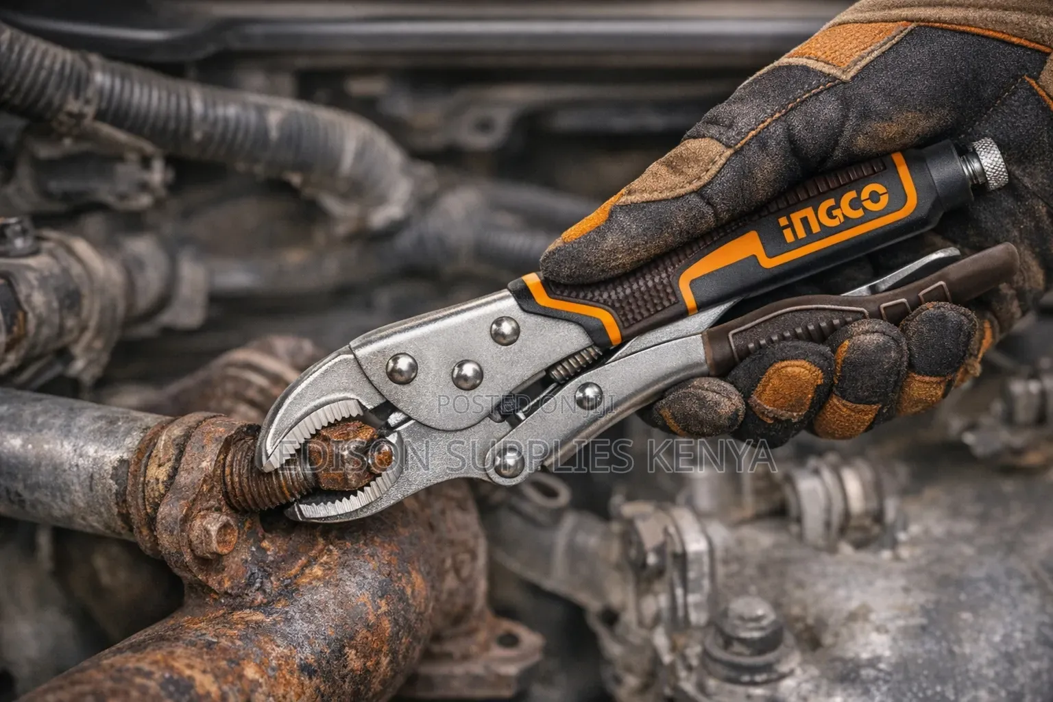 Curved Jaw Locking Pliers Ingco 10" Vise Vice Grip Plier Heavy Duty