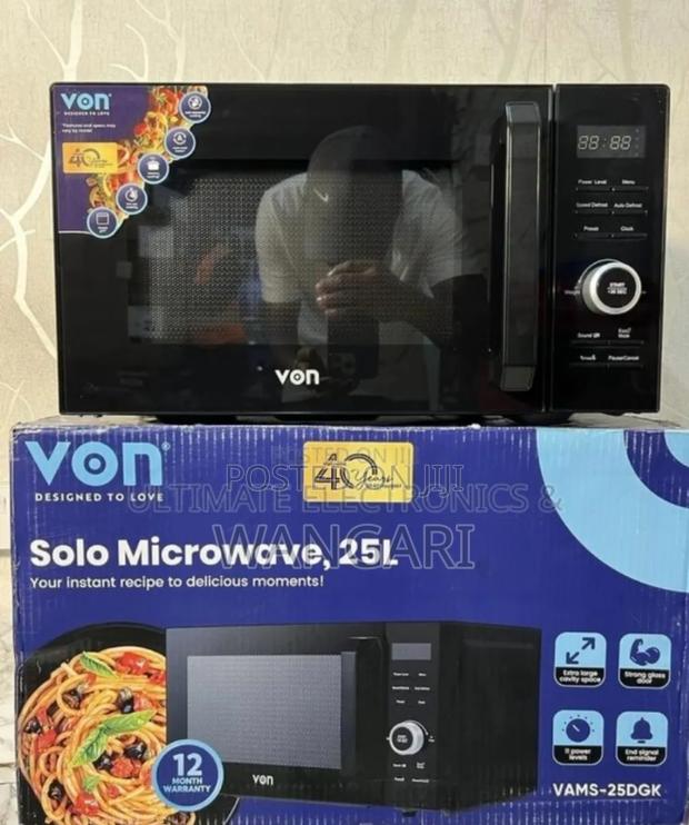 Colour Black Von 25l Digital Microwave