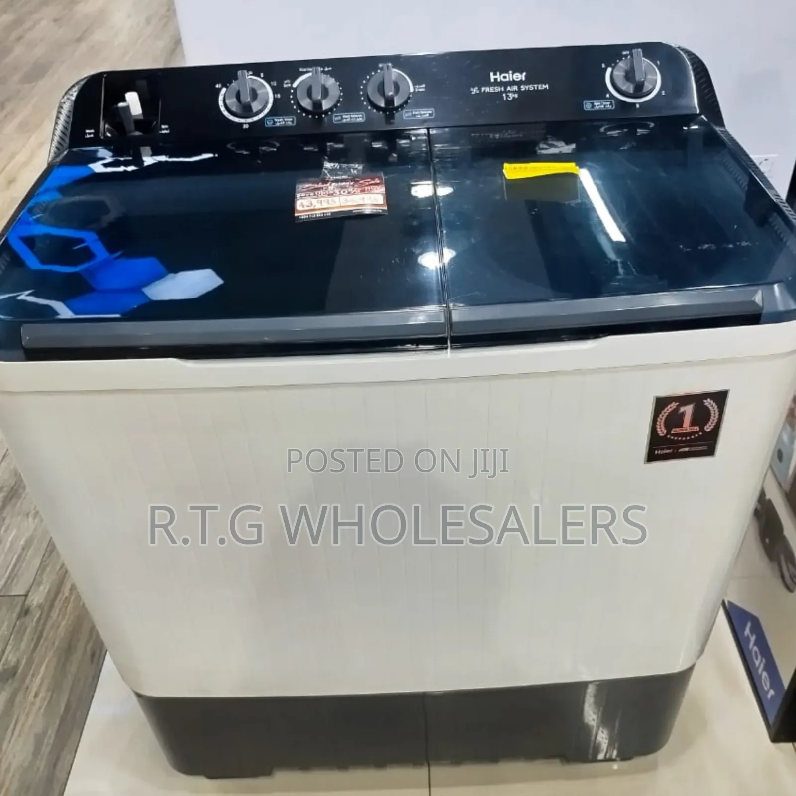 Haier 10kg Semi-Auto Twin Tub Washer + Spin Dryer
