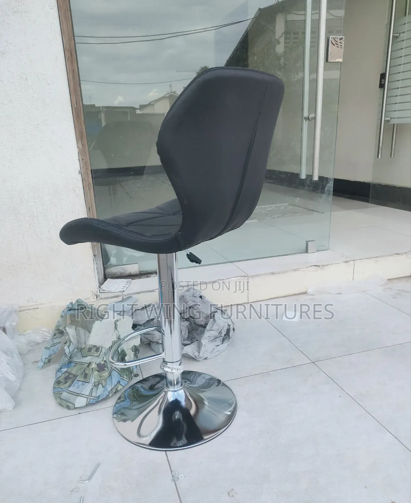 Black Adjustable Barstools