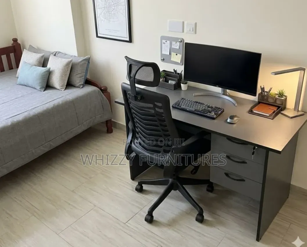 Gray Desk and Office Chair (New Products)