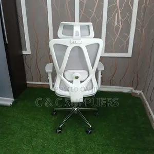 White Ergonomic Orthopedic Office Seat