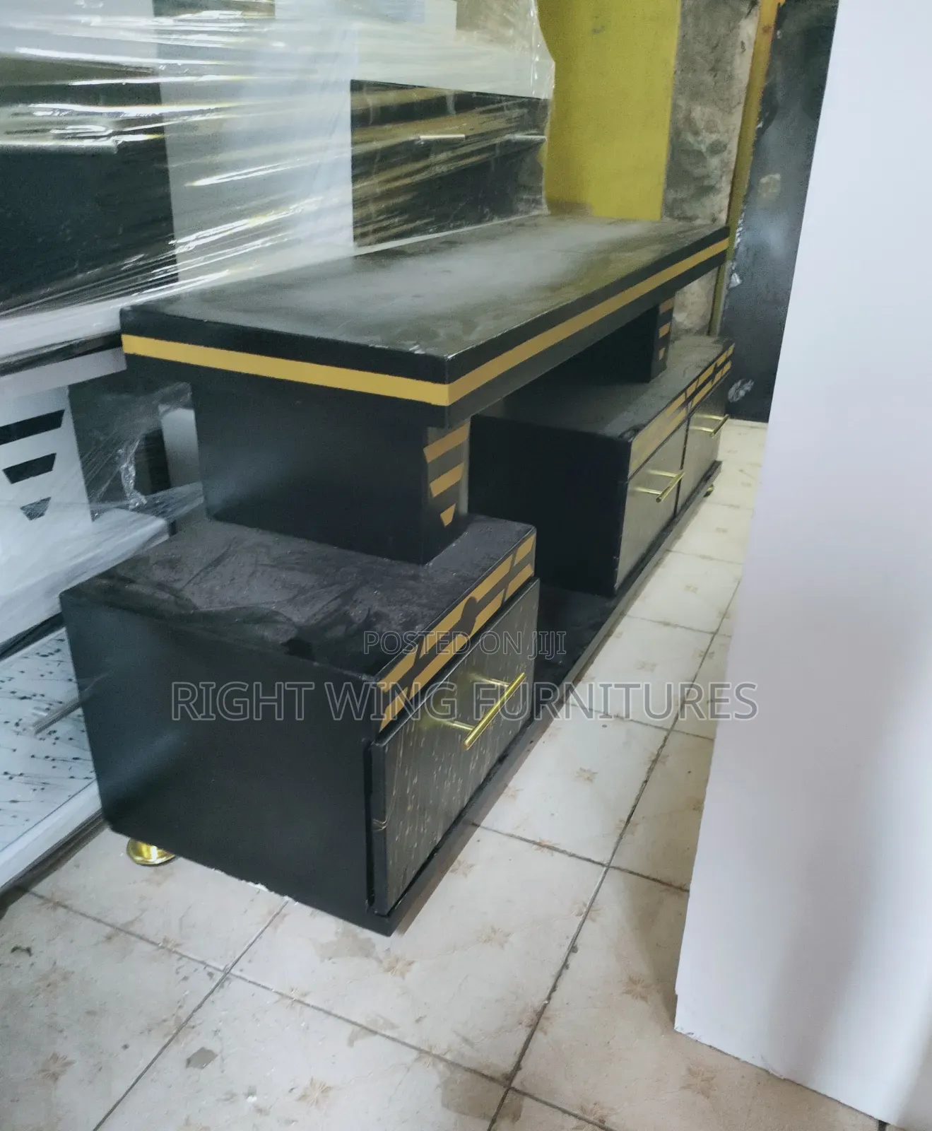 Black Modern Tv Stands With Led Lights